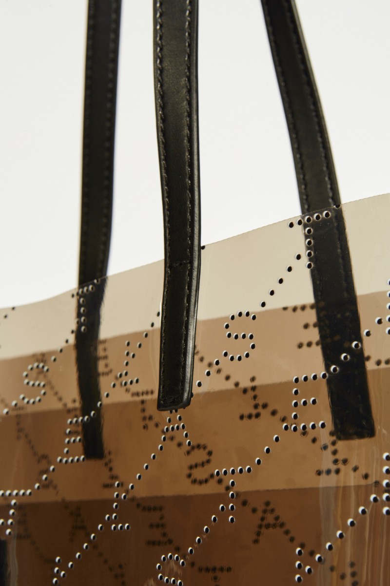 Tasche 'Tote Small' mit Monogramm Grau