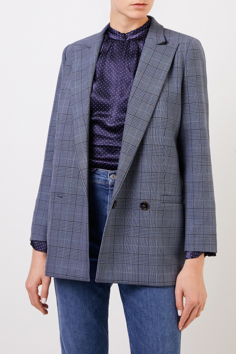 Blazer mit Glencheck Blau