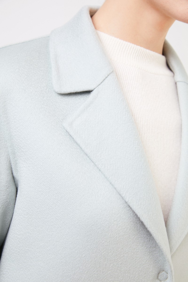 Manzoni 24 Klassischer Cashmere-Mantel Mint
