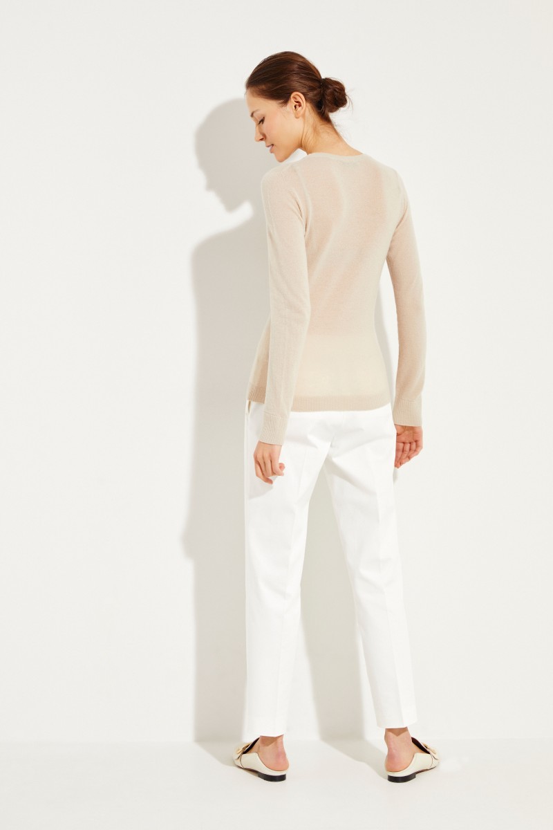 Cashmere-Pullover Beige