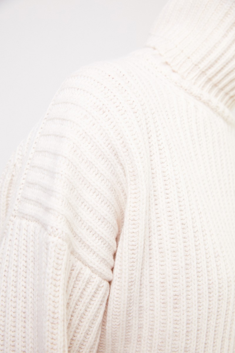 Acne Studios Woll-Rollkragenpullover 'New Disa' Crème