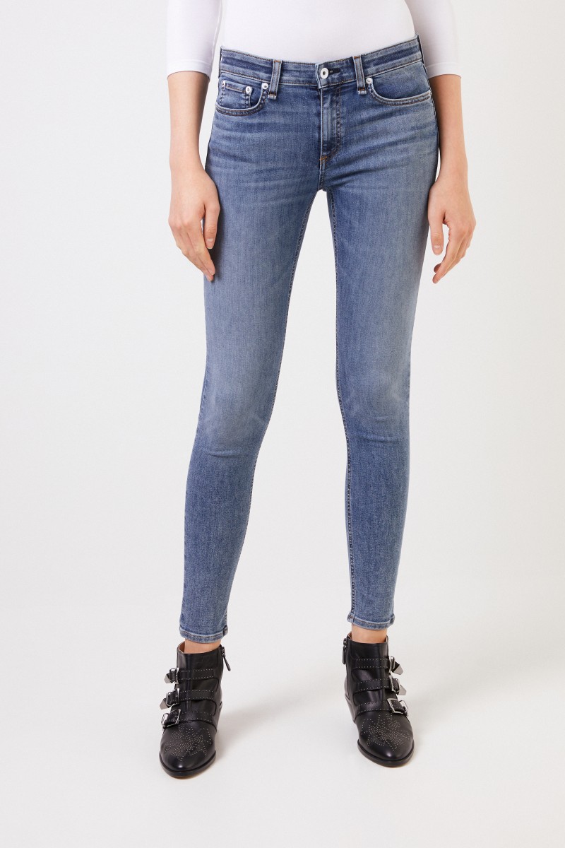 Rag&Bone Skinny Jeans 'Kate Midrise' Blau