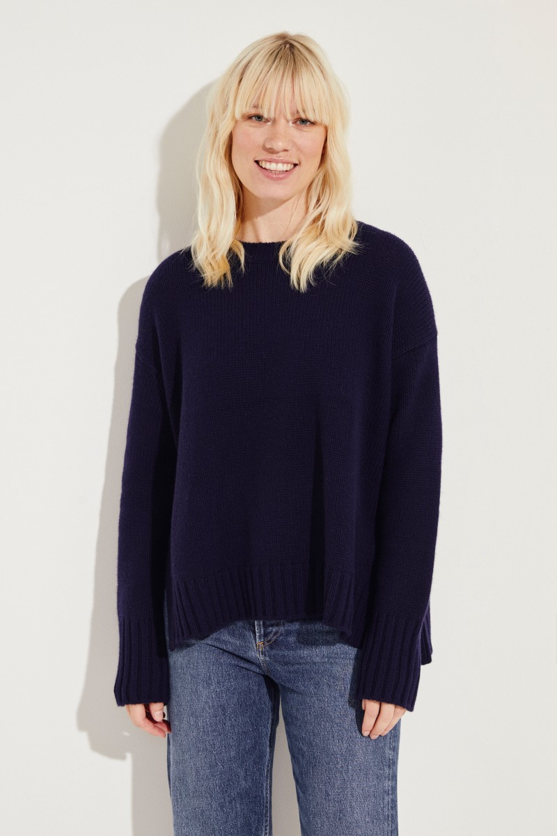 Oversize Cashmere-Pullover 'Chrissy' Blau