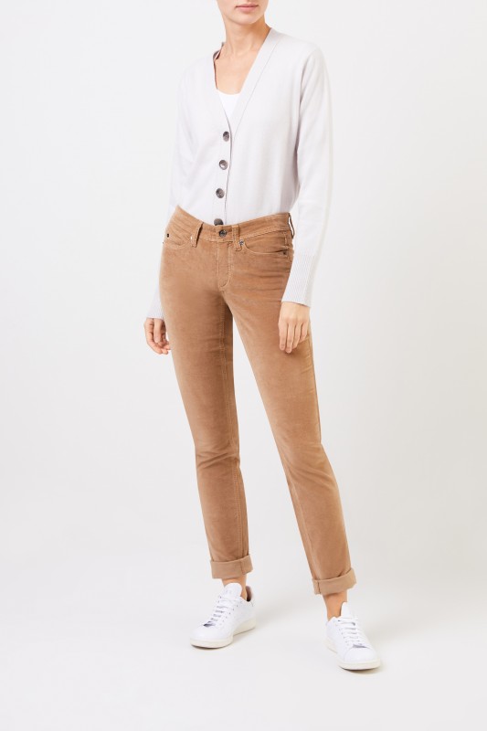 Cambio Feincord-Hose 'Parla' Camel