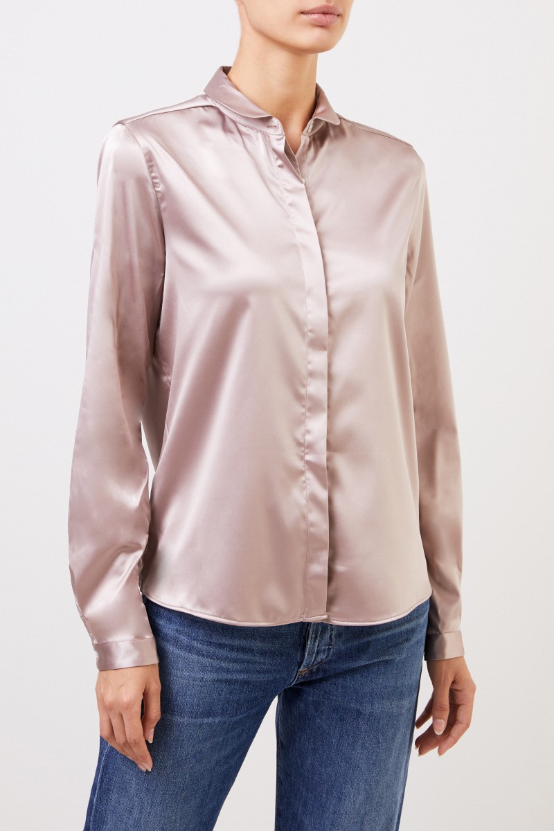 Robert Friedman Bluse 'Asias' mit leichtem Glanz Taupe