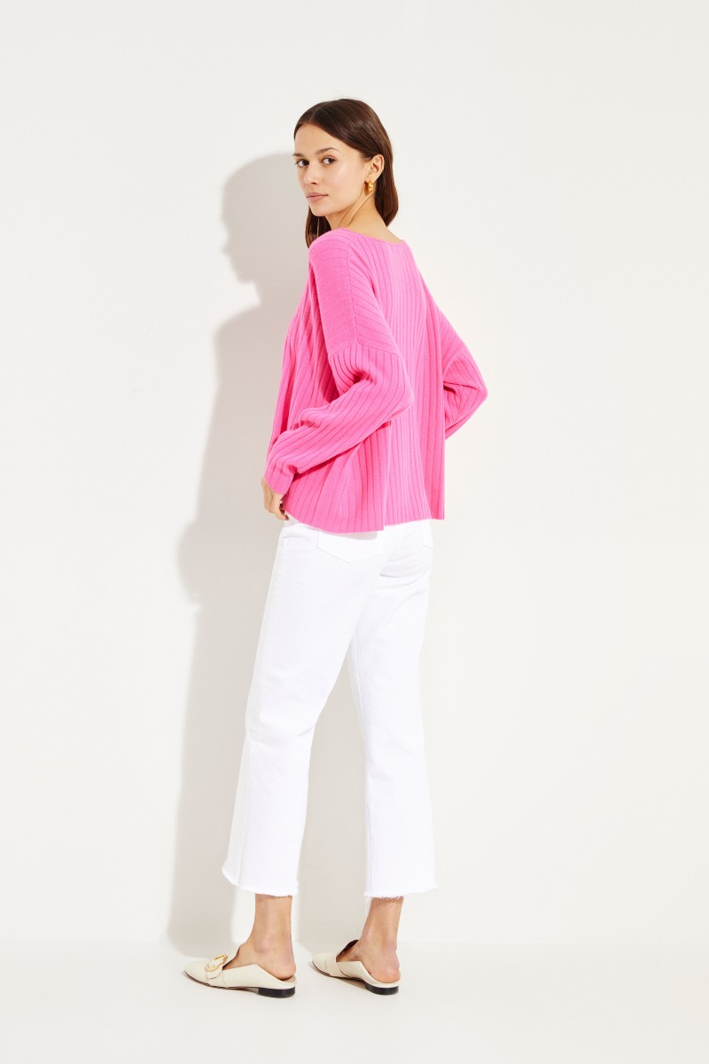 Oversize Cashmere-Pullover Pink