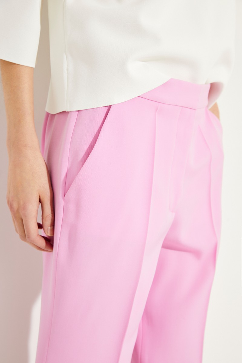 Klassische Bügelfaltenhose Pink