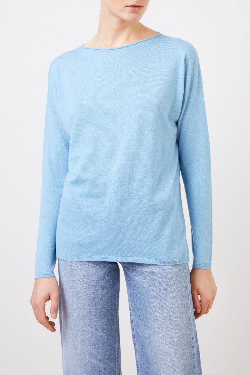 Iris von Arnim Oversize Cashmere-Pullover 'Laniv' Sky Blue