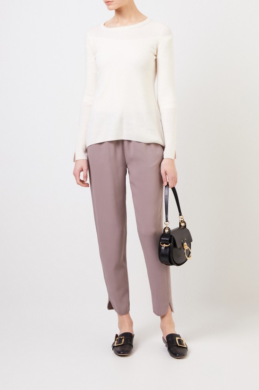 Cashmere-Seiden Pullover 'Tami' Crème