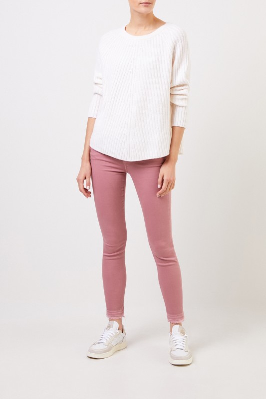Woll-Cashmere-Pullover Weiß