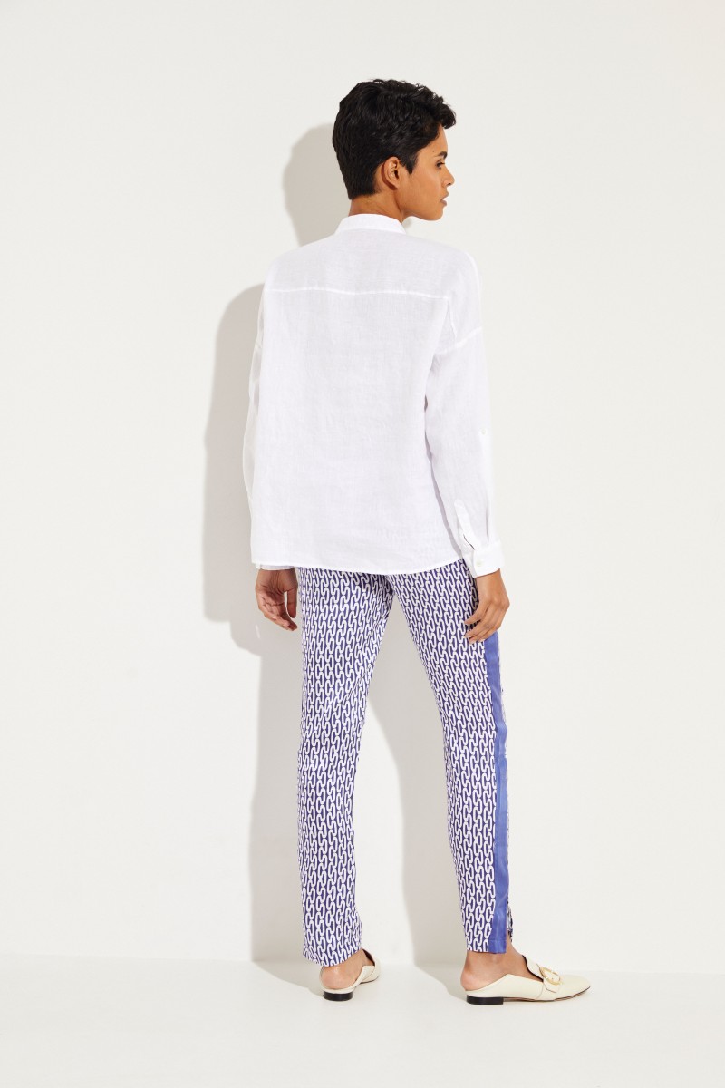 Oversize Leinenbluse 'Sandyl' Weiß