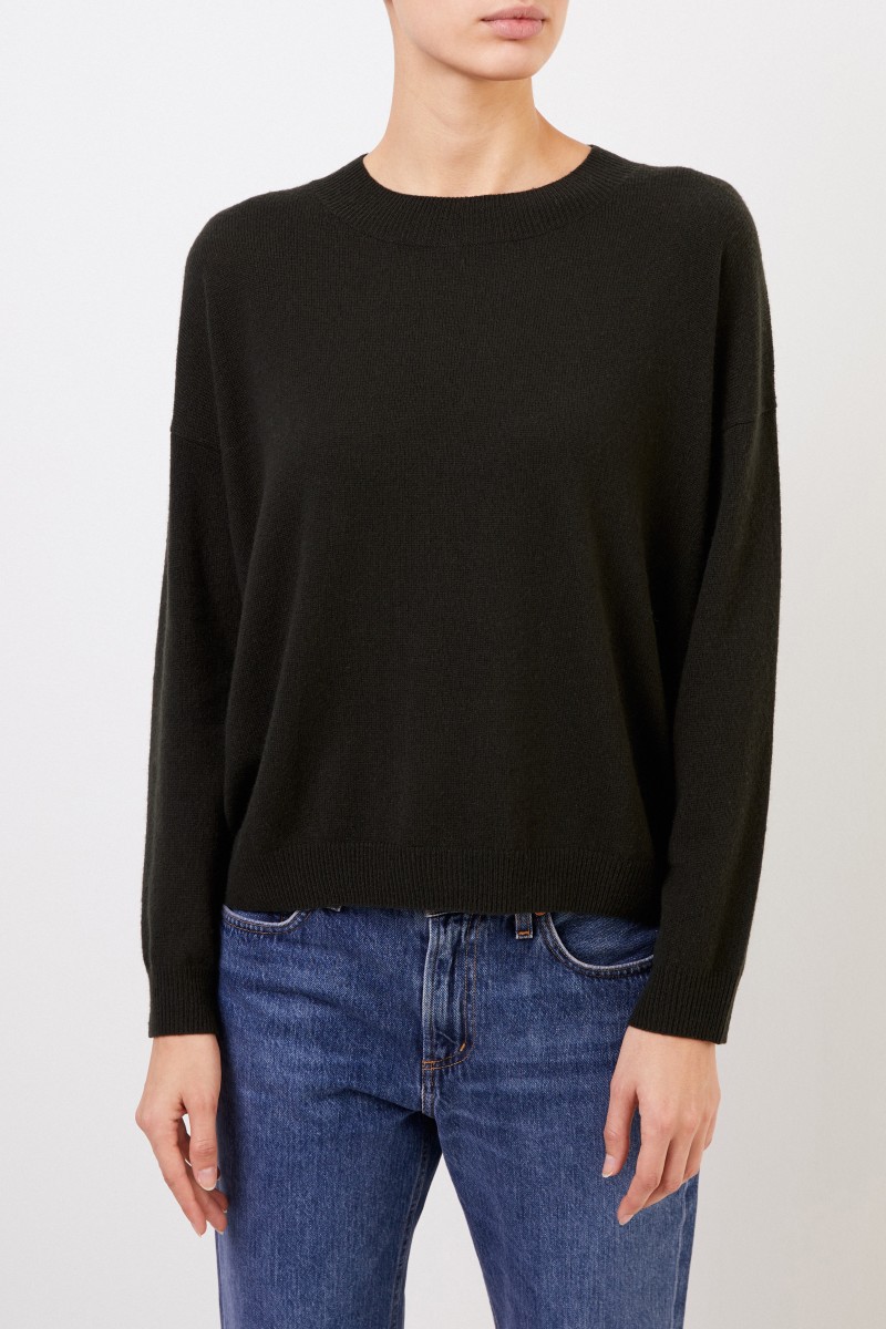 Iris von Arnim Cashmere-Pullover 'Calanna' mit Rundhals Grün