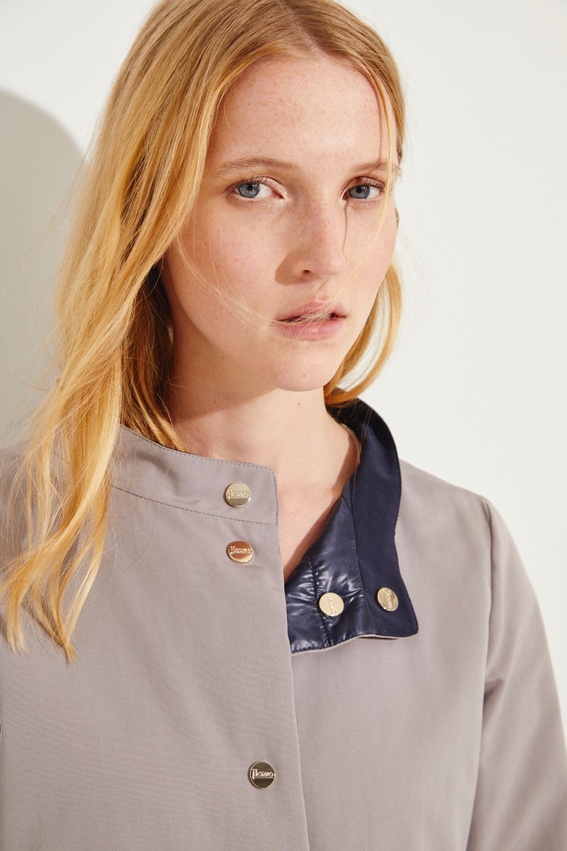 Wende-Daunenjacke Taupe/Navy