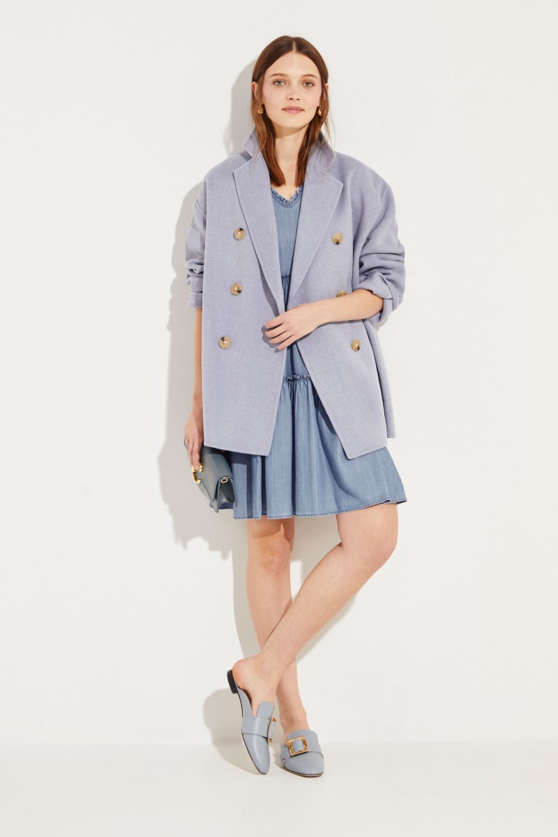 Jeans-Kleid mit Rüschendetails Blau