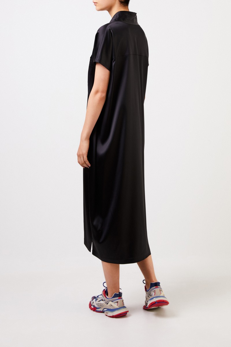 Balenciaga Langes Wickelkleid Schwarz