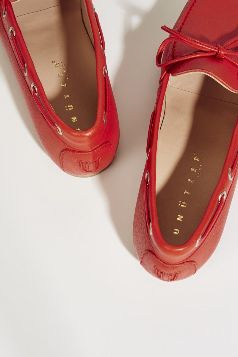 Leder-Schuh Rot
