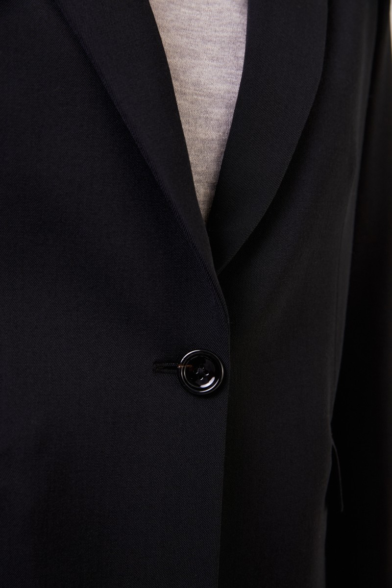 Woll-Blazer Schwarz