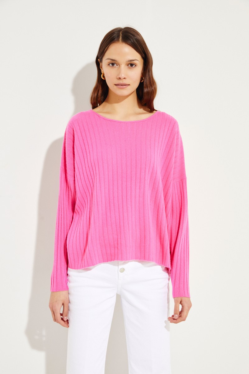 Oversize Cashmere-Pullover Pink
