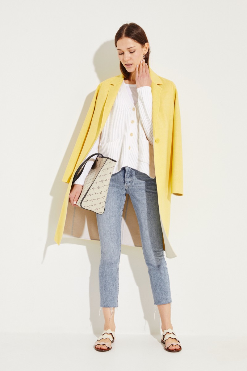 Cashmere-Cardigan Weiß