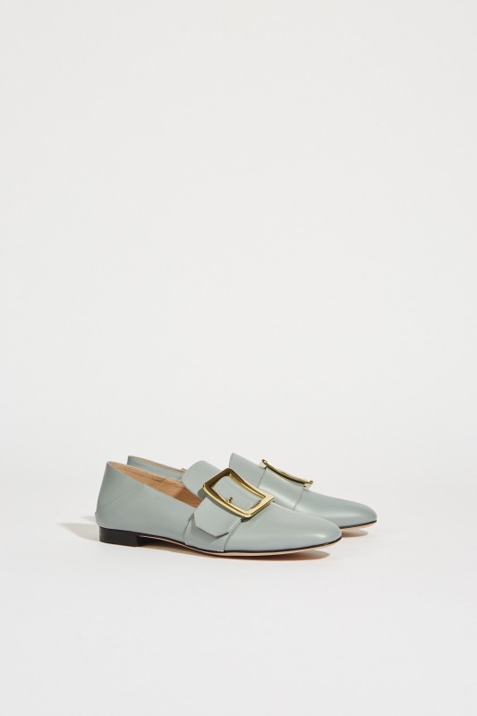 Lederloafer 'Janelle' Taubenblau