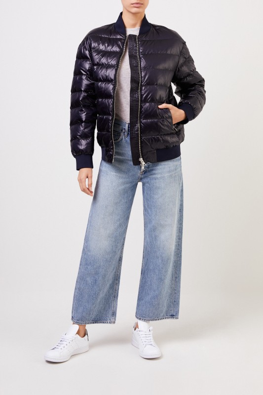 Woolrich Daunen-Bomberjacke 'Alquippa Bomber' Marineblau