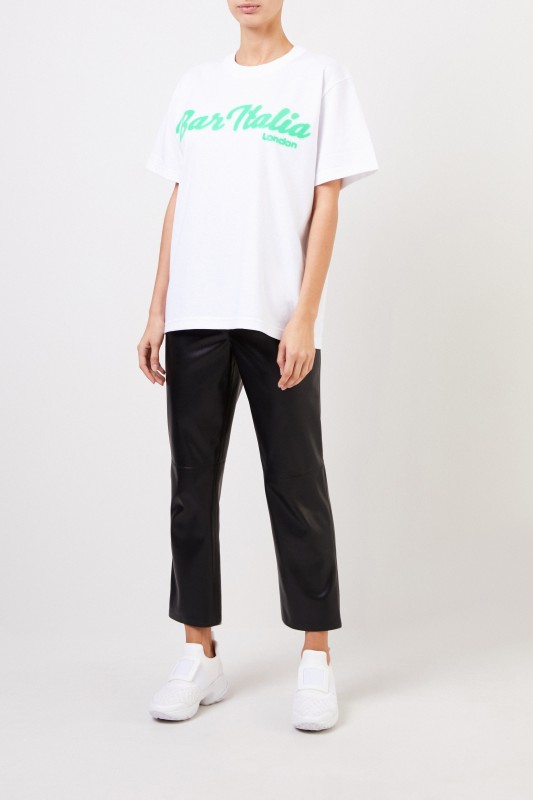 Sacai T-Shit 'Bar Italia' White/Green