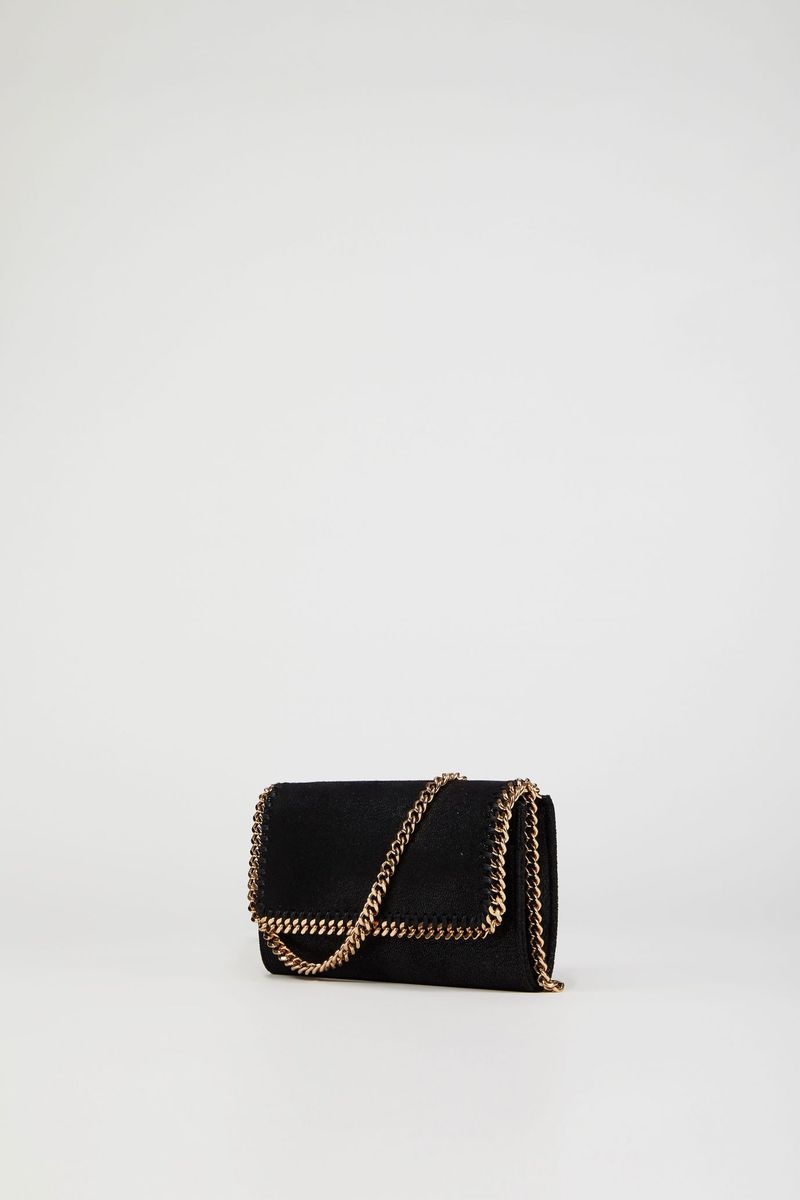 Umhängetasche 'Falabella Crossbody' Black/Gold