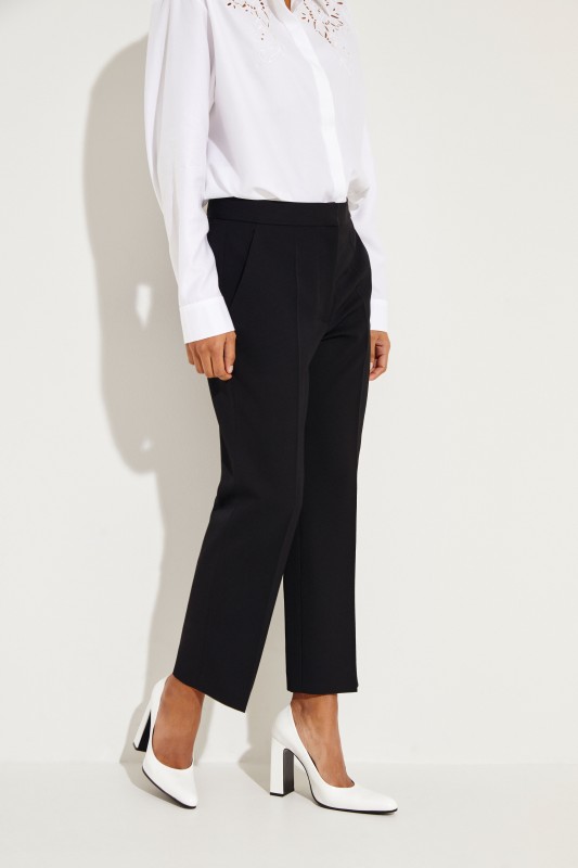 Klassische Bügelfaltenhose Schwarz