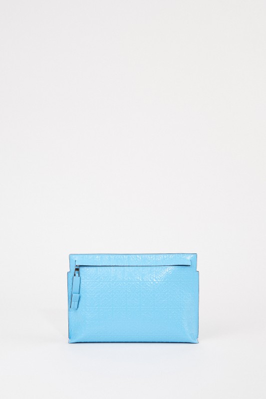 Loewe Clutch 'Pouch Repeat'' mit Logo Hellblau