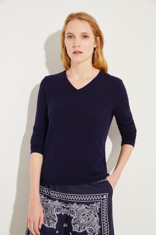 Cashmere-Pullover 'Candice' Marineblau