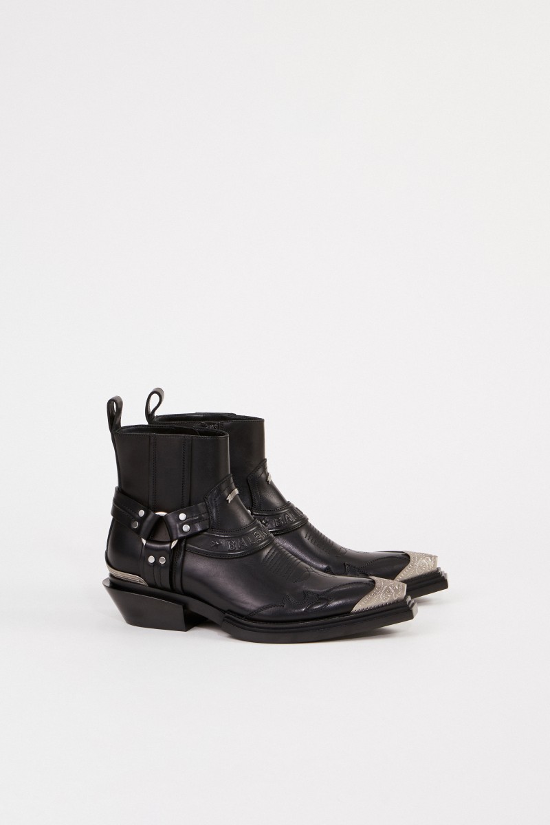 Cowboy-Stiefelette 'Santiago Bootie' Schwarz