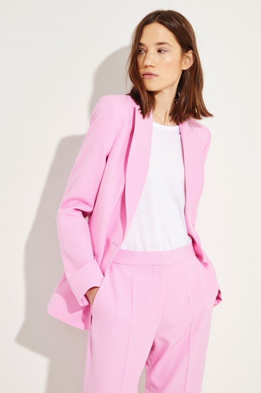 Klassischer Wollblazer Pink