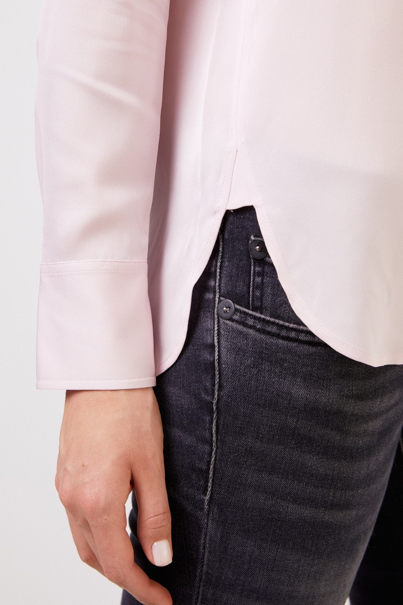 Vince Klassische Seidenbluse Rosé