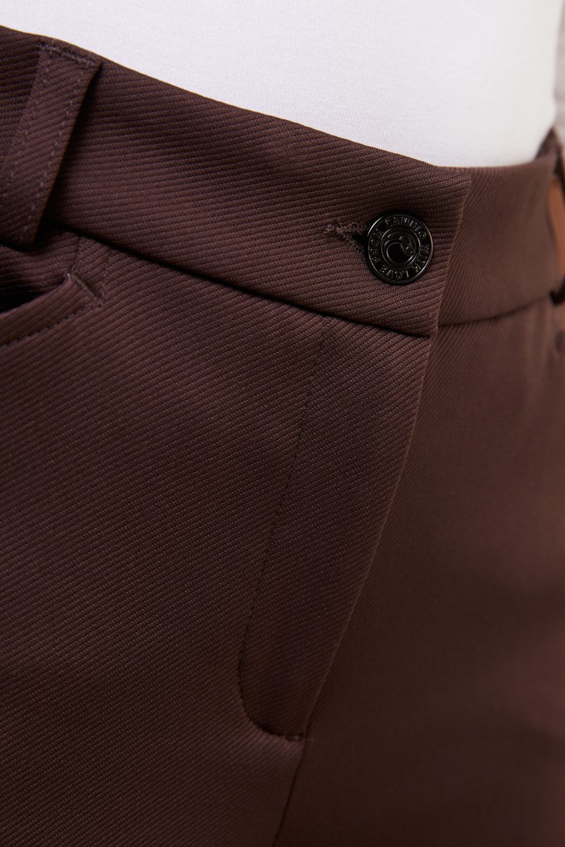 Cambio Klassische Hose 'Rike' Dunkelbraun