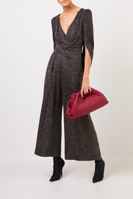 Talbot Runhof Jumpsuit 'Silva4' mit Lurexdetail Schwarz/Multi