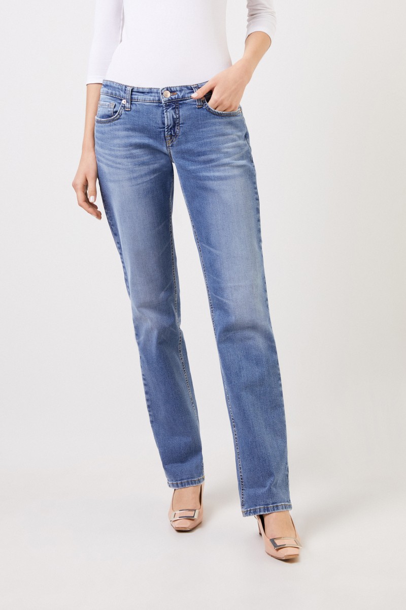 Cambio Jeans 'Loana' mit Waschung Hellblau