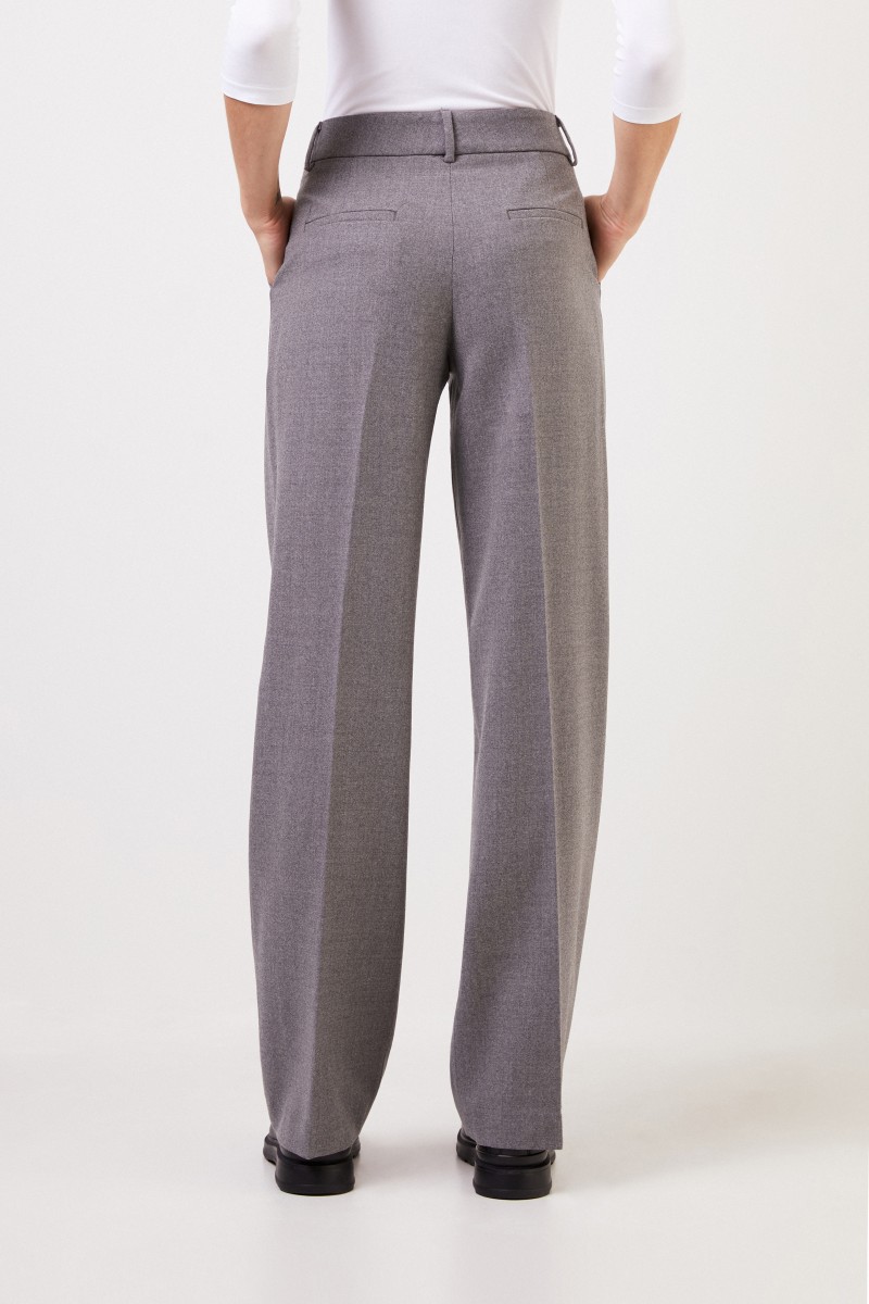 Cappellini Klassische Woll-Hose Grau