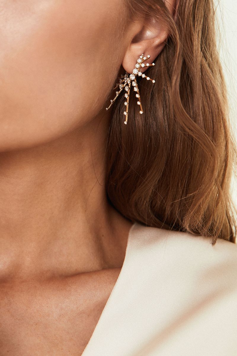 Ohrstecker 'Radiant Earrings' mit Diamanten Gelbgold