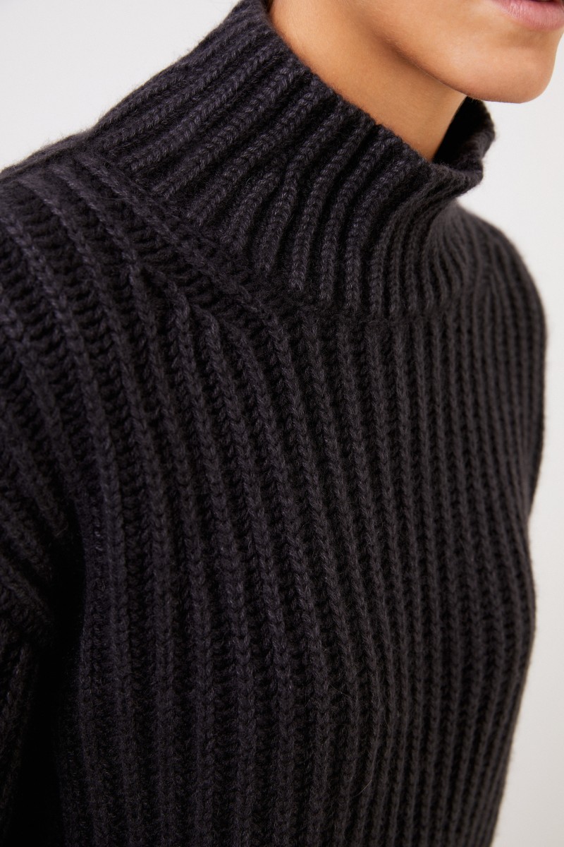 Iris von Arnim Cashmere-Pullover 'Savrine' mit Turtleneck Schwarz