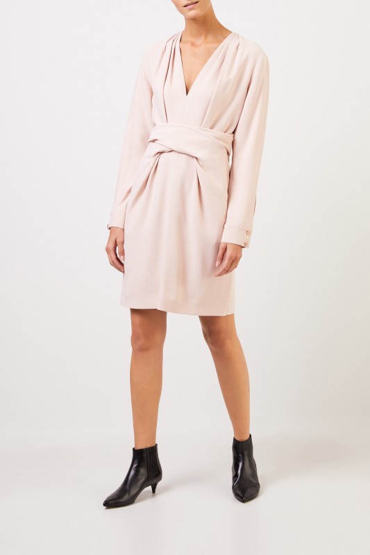 Stella McCartney Kleid 'Cady' mit Bindedetail Rosé