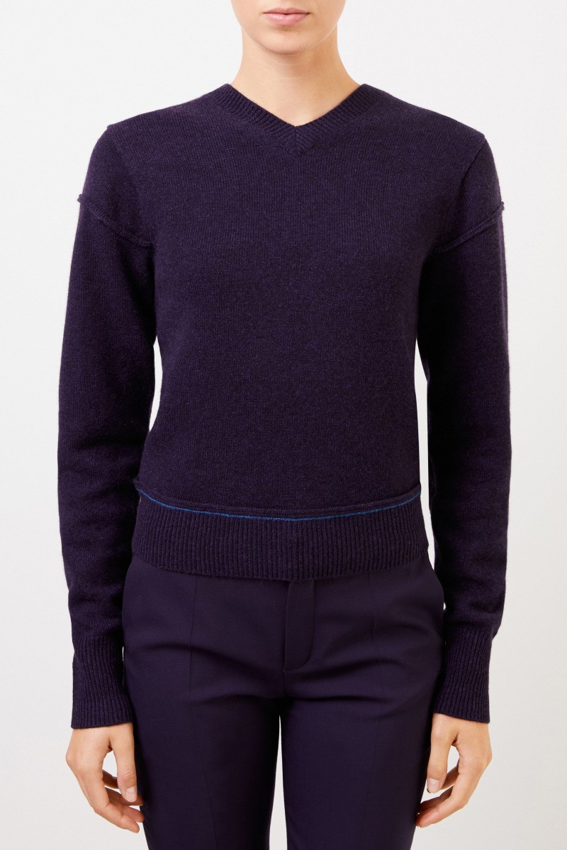 Chloé Woll-Cashmere-Pullover mit Rückendetail Evening