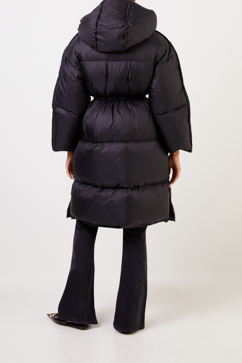 Acne Studios Daunenmantel 'Ottie Nylone Puffer' mit Kapuze Schwarz
