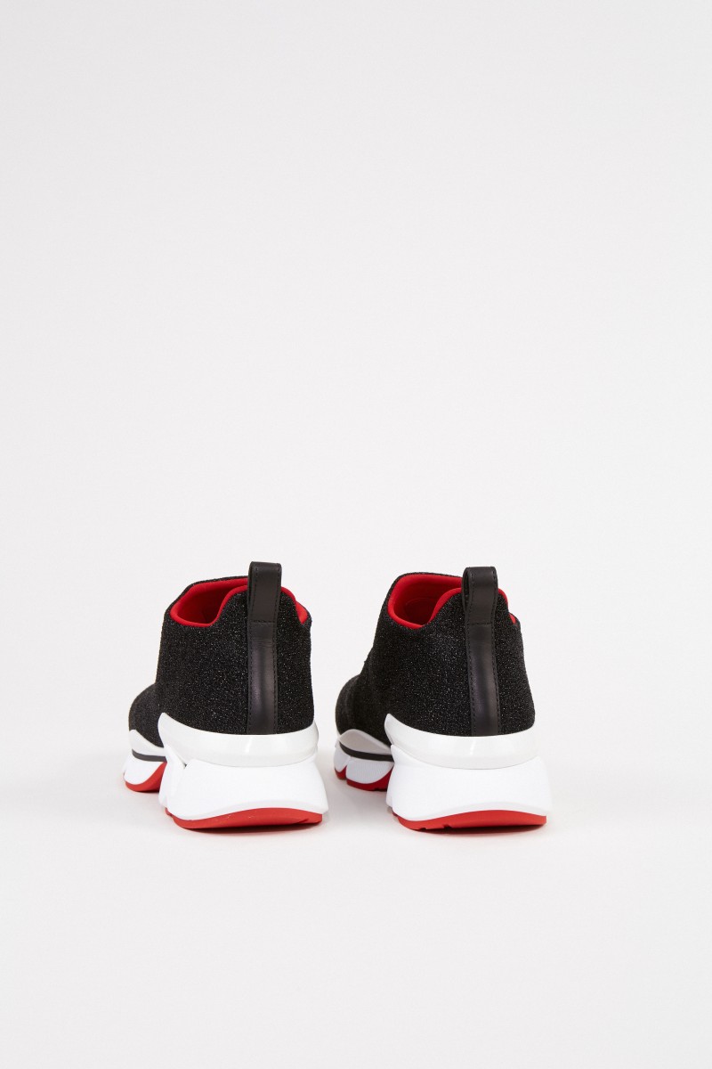 Christian Louboutin Sneaker 'Crestirun' mit Metallic-Look Schwarz/Multi