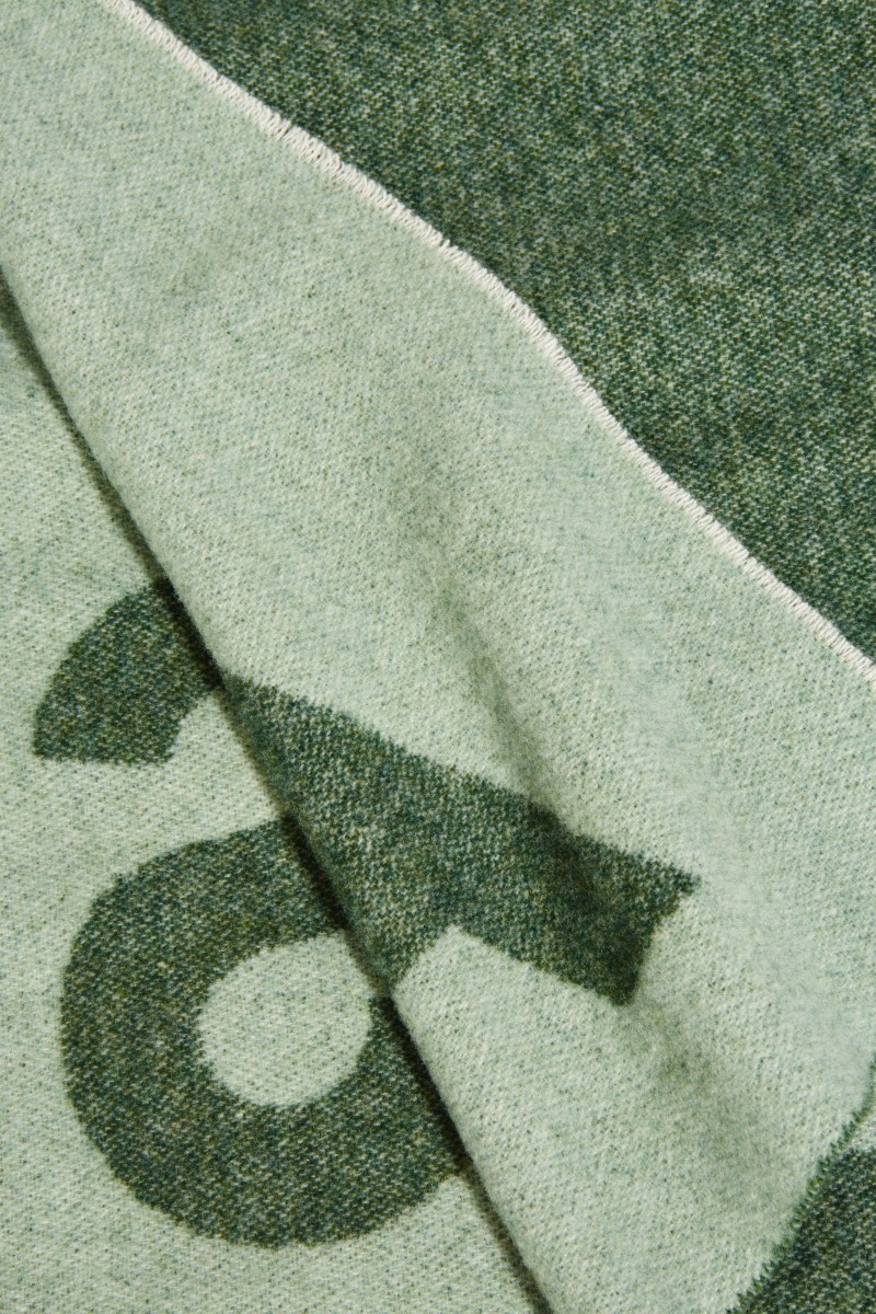 Klassischer Wollschal 'Toronty Logo' Grün