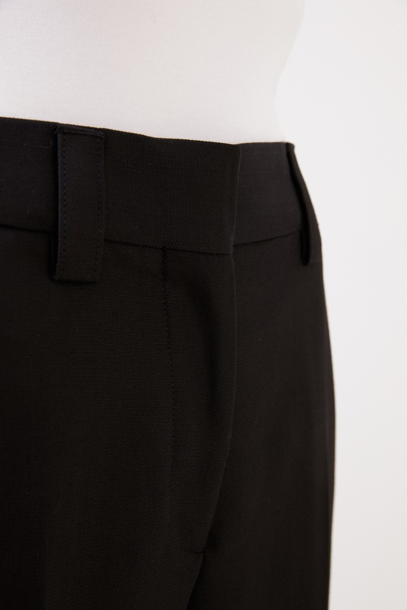 Acne Studios Klassische Woll-Hose Schwarz