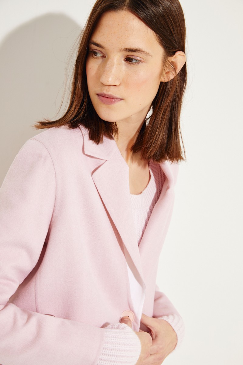 Woll-Mantel Rosé