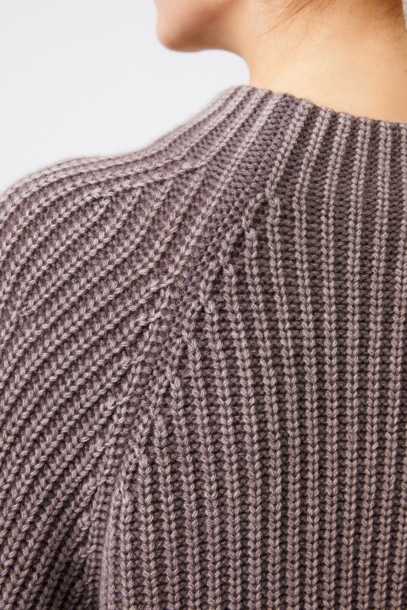 Iris von Arnim Langer Cashmere-Pullover 'Famke' Braun