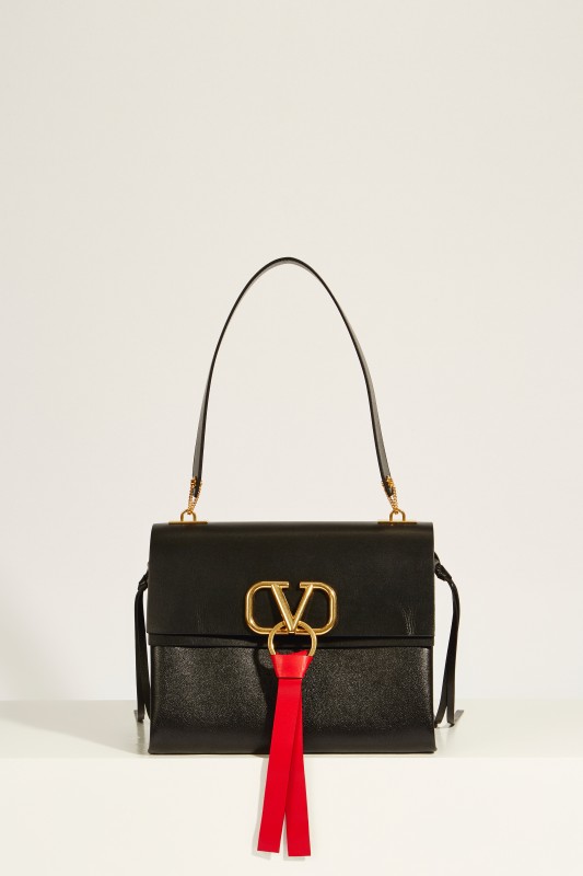 Leder-Tasche 'Vring' Schwarz