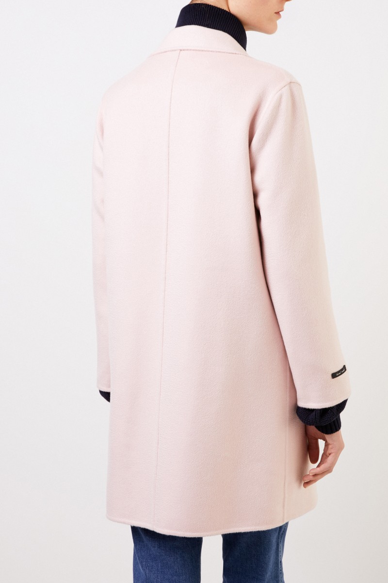 Manzoni 24 Klassischer Cashmere-Mantel Rosé
