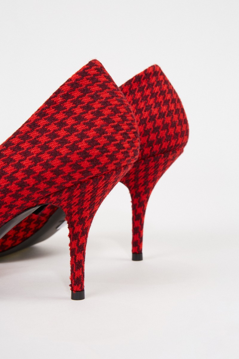 Balenciaga Spitzer Pump mit Logo Rot/Schwarz